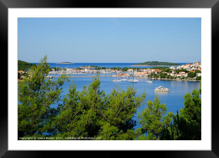 Rogoznica Islands Croatia Framed Mounted Print by Diana Mower