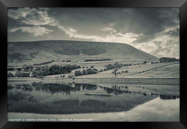 Pendle Hill and Black Moss Reservoir Framed Print by Heather Sheldrick