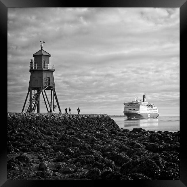 The Iconic Herd Groyne Lighthouse Framed Print by Rob Cole