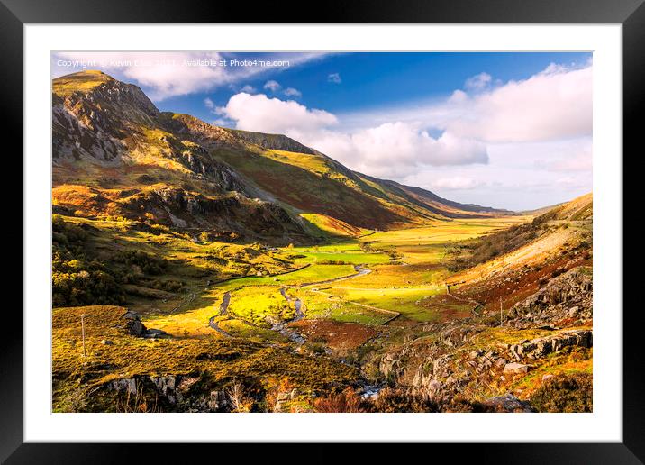 Welsh valley Framed Mounted Print by Kevin Elias
