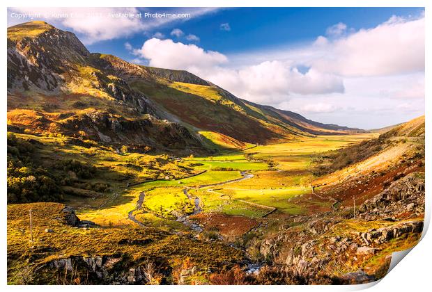 Welsh valley Print by Kevin Elias