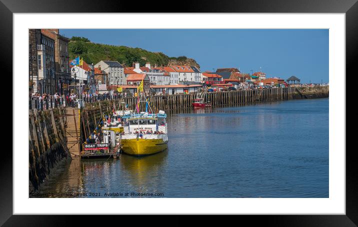 Whitby Harbour Cruise Framed Mounted Print by mark james