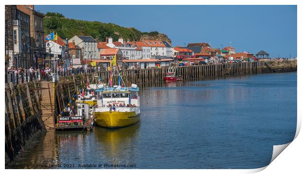 Whitby Harbour Cruise Print by mark james