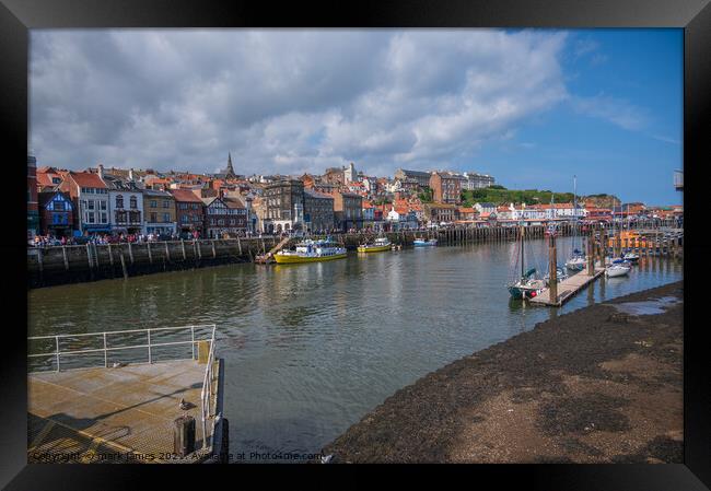 Whitby Fishing Town Framed Print by mark james