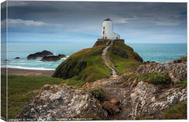Tyr Mawr lighthouse Anglesey Wales 596 Canvas Print by PHILIP CHALK