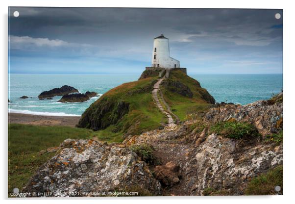 Tyr Mawr lighthouse Anglesey Wales 596 Acrylic by PHILIP CHALK