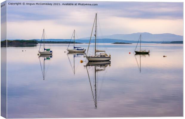 Tranquility at Ardmucknish Bay Canvas Print by Angus McComiskey