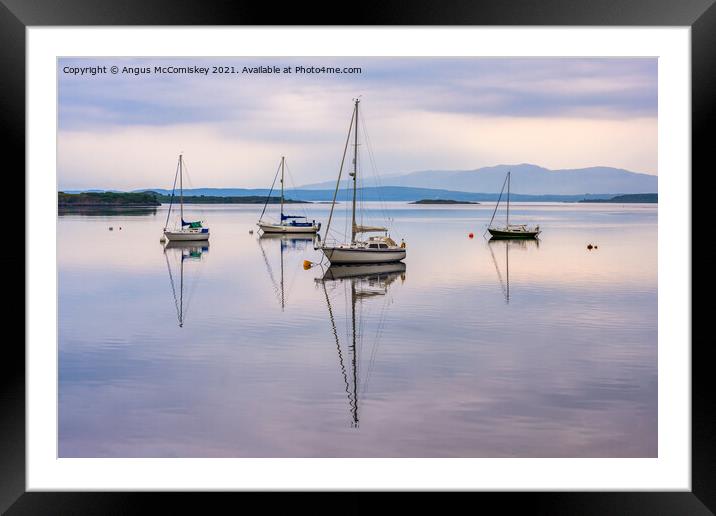Tranquility at Ardmucknish Bay Framed Mounted Print by Angus McComiskey