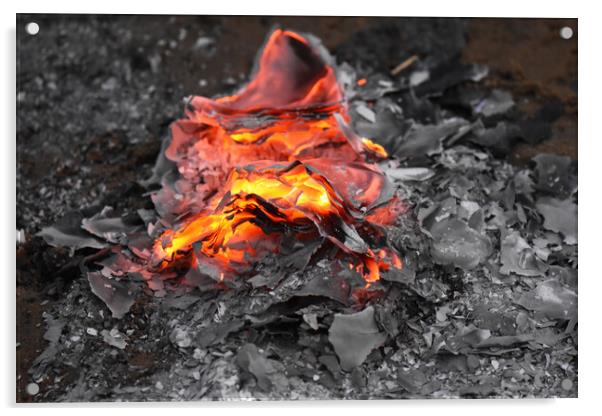 burnt paper Acrylic by Stan Lihai