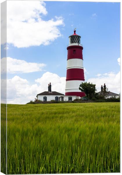 Happisburgh lighthouse   Canvas Print by Clive Wells