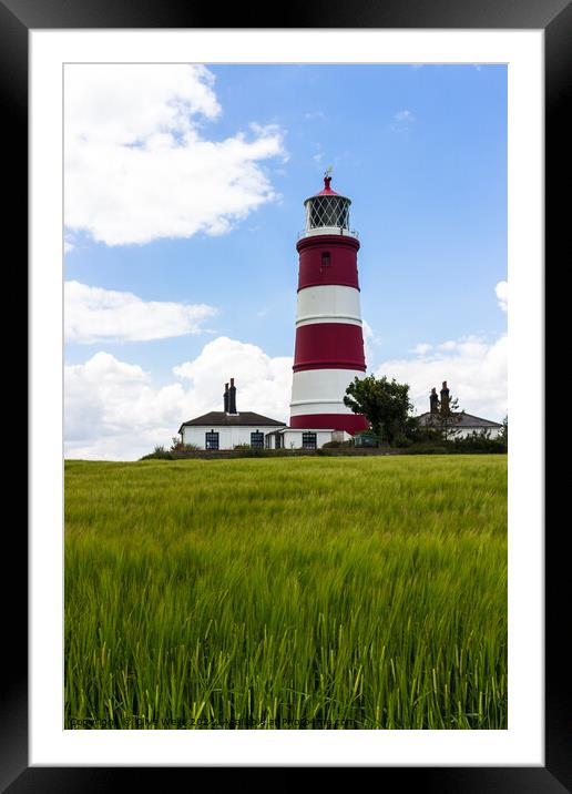 Happisburgh lighthouse   Framed Mounted Print by Clive Wells