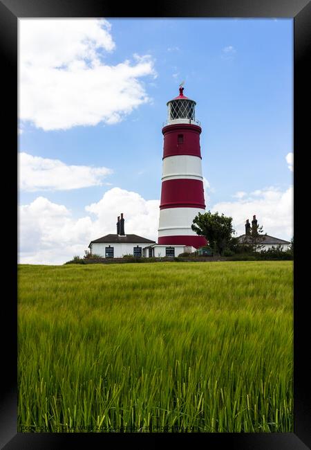 Happisburgh lighthouse   Framed Print by Clive Wells