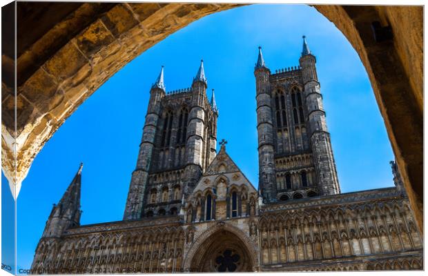 arch Lincoln cathedral Canvas Print by Clive Wells
