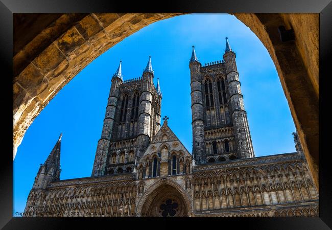arch Lincoln cathedral Framed Print by Clive Wells