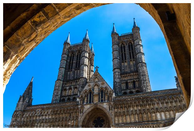 arch Lincoln cathedral Print by Clive Wells