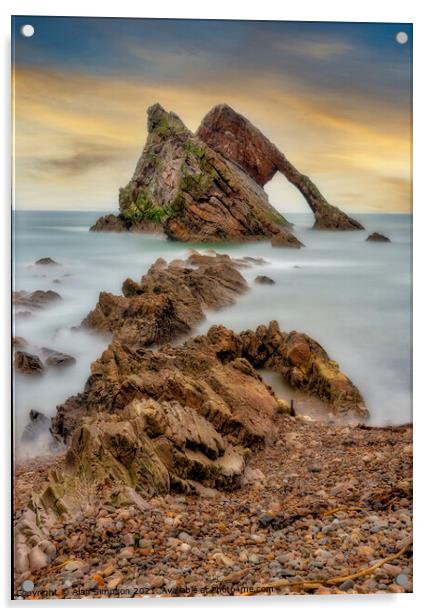 Bow Fiddle Rock, Scotland Acrylic by Alan Simpson
