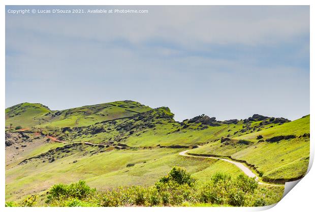 Mullayangiri range of hills in Chikmagalur, India Print by Lucas D'Souza