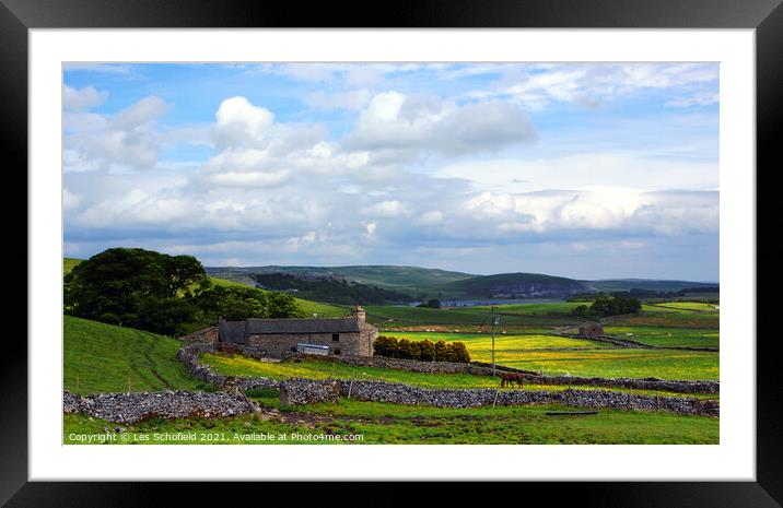 Yorkshire Dales Malham Framed Mounted Print by Les Schofield