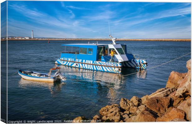 Ilha Deserta Ferry Canvas Print by Wight Landscapes