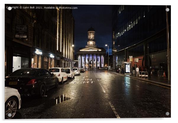 Glasgow at Night Acrylic by Lynn Bolt