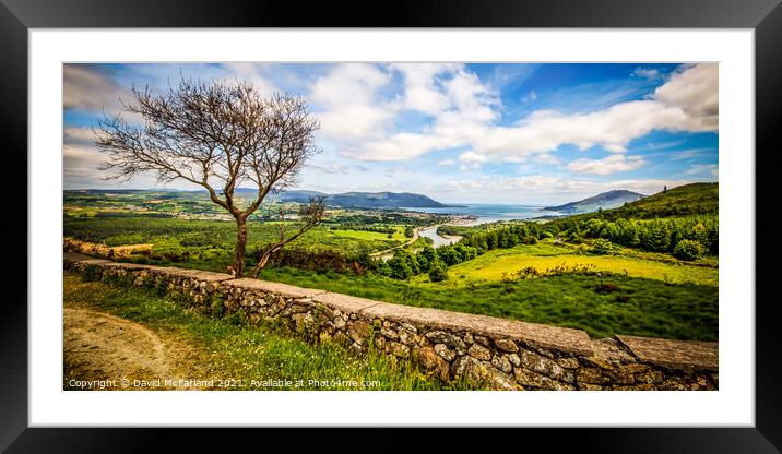 Majestic Flagstaff view over Warrenpoint Framed Mounted Print by David McFarland