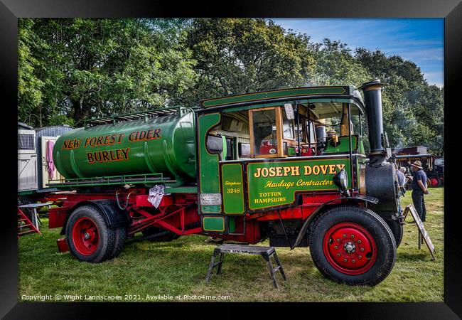 Foden Steam Lorry UU1283 Framed Print by Wight Landscapes