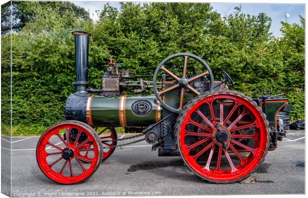 Steam Traction Engine Canvas Print by Wight Landscapes
