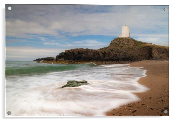 Welsh beach scene 597 Acrylic by PHILIP CHALK