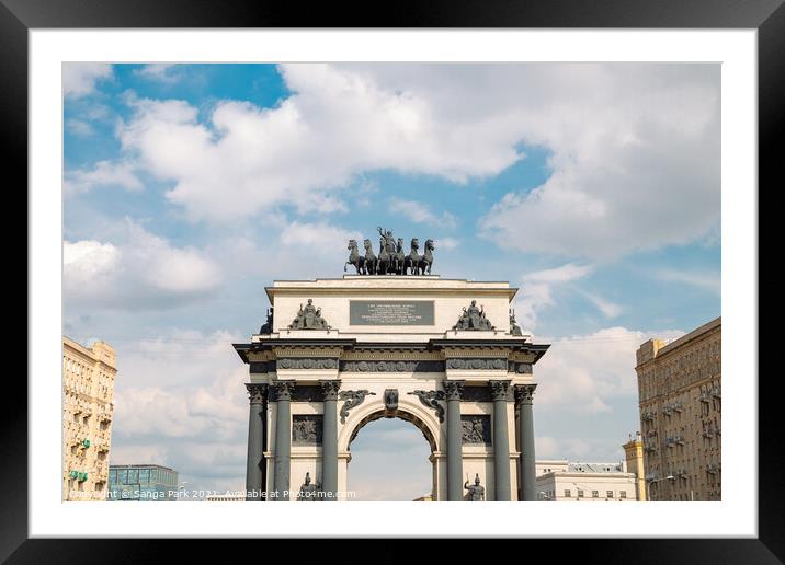 Triumphal Arch of Moscow gate in Moscow Framed Mounted Print by Sanga Park
