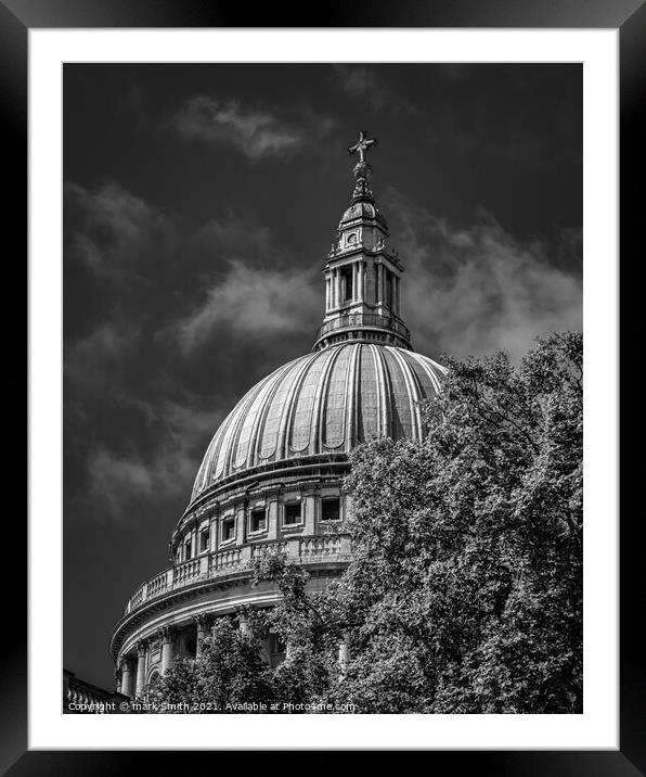 St Paul's Dome Framed Mounted Print by mark Smith