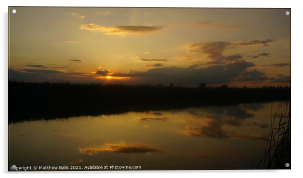 Reflected Sunset Acrylic by Matthew Balls