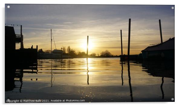 Sunset ripples Acrylic by Matthew Balls