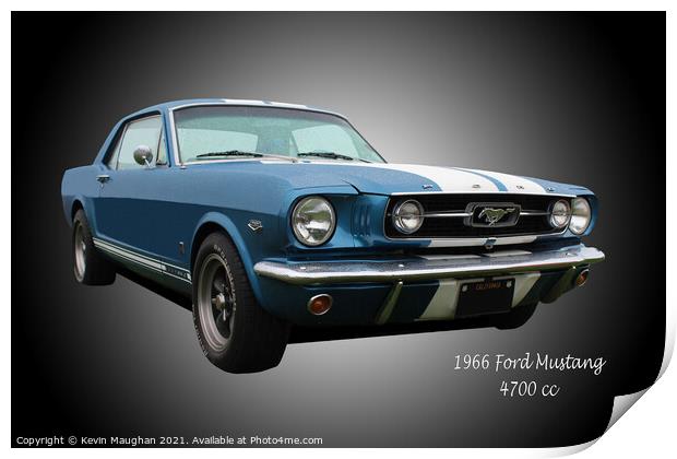 1966 Ford Mustang Print by Kevin Maughan