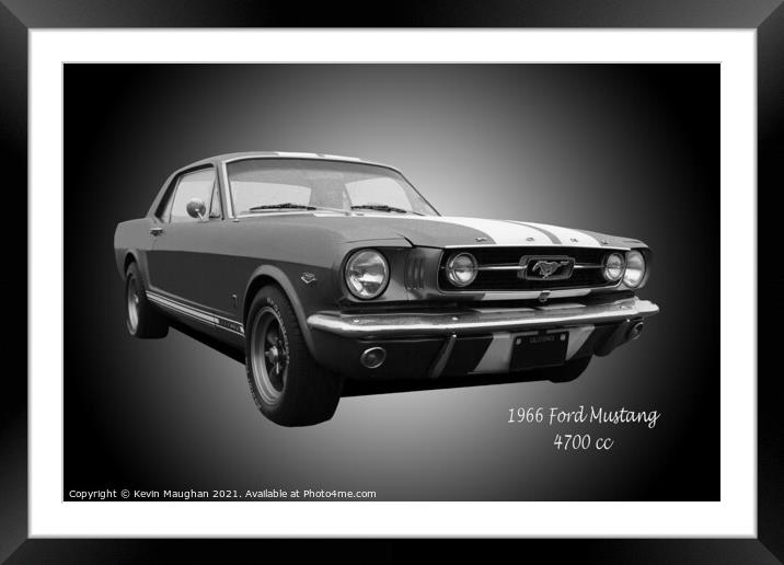 1966 Ford Mustang Framed Mounted Print by Kevin Maughan