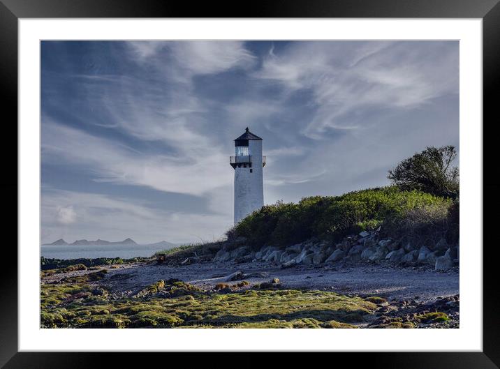 A lighthouse in Scotland  Framed Mounted Print by christian maltby