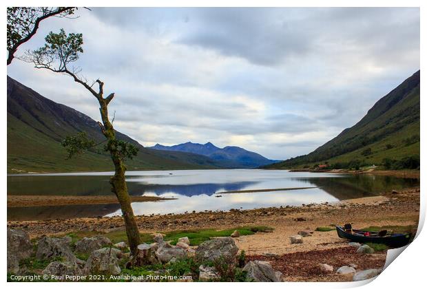 Loch Etive at rest Print by Paul Pepper
