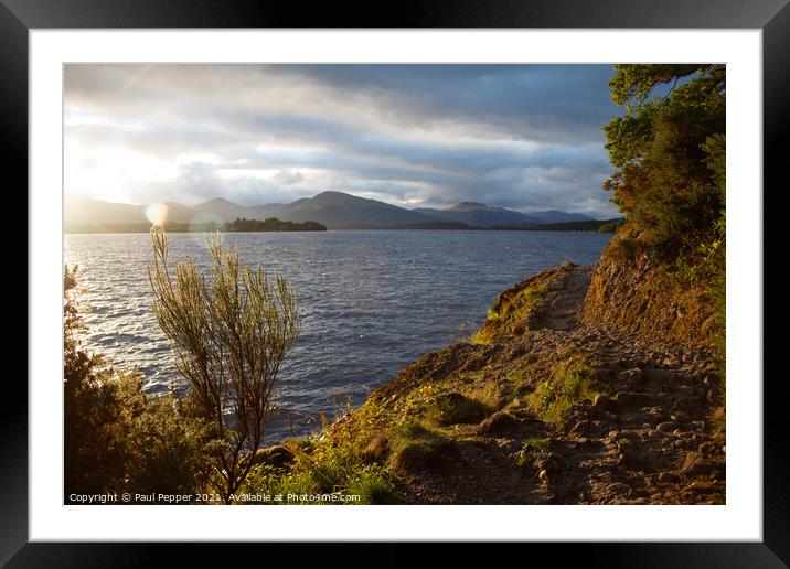 Loch Lomond in the dying light Framed Mounted Print by Paul Pepper