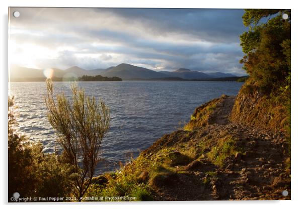 Loch Lomond in the dying light Acrylic by Paul Pepper