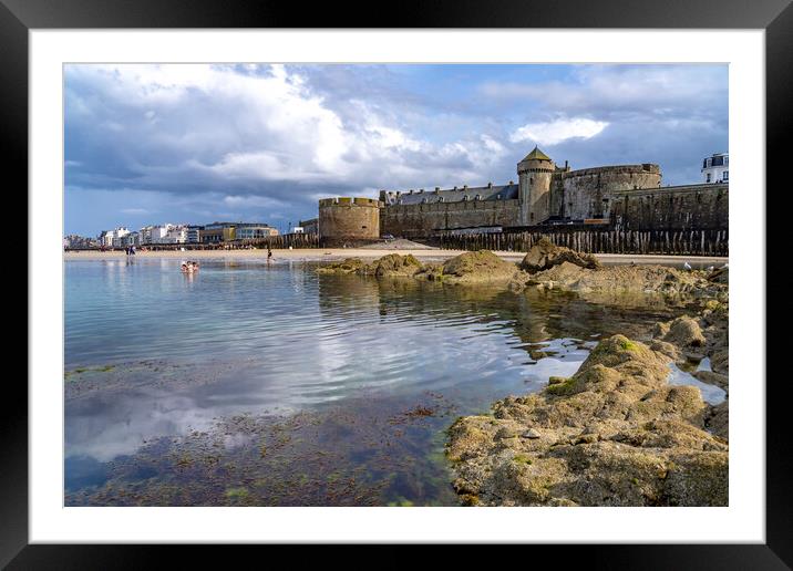 Saint Malo, Brittany Framed Mounted Print by peter schickert