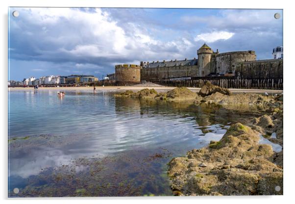 Saint Malo, Brittany Acrylic by peter schickert
