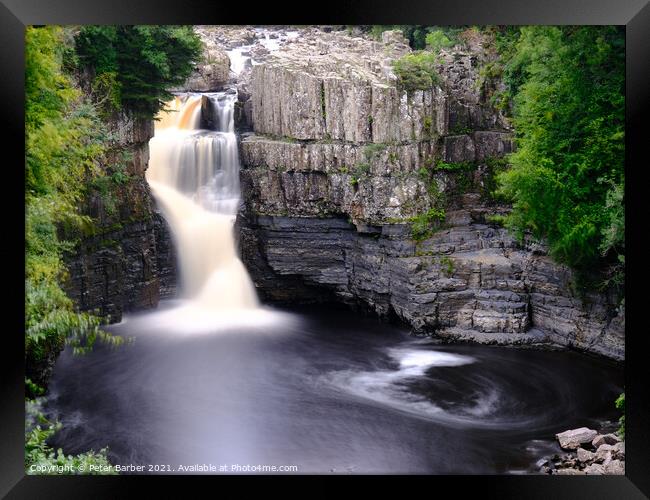 High Force in Teesdale Framed Print by Peter Barber