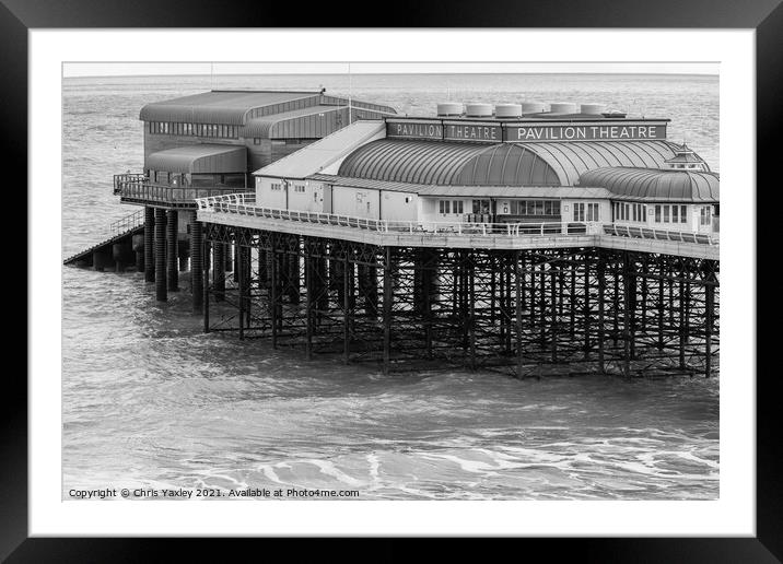 Pavilion Theatre and Lifeboat station, Cromer Pier Framed Mounted Print by Chris Yaxley