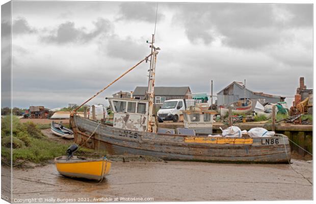  Brancaster Staithe. Norfolk  Canvas Print by Holly Burgess
