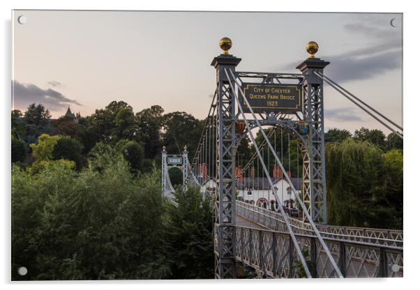 Queens Park suspension bridge Acrylic by Jason Wells