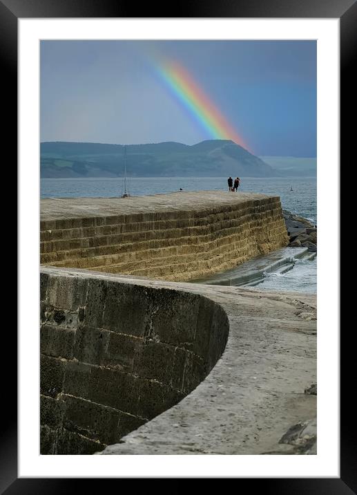 The Cobb Lyme Regis Framed Mounted Print by Alison Chambers