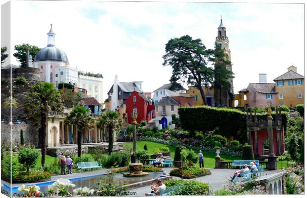  beautiful Portmeirion, Wales. Canvas Print by john hill