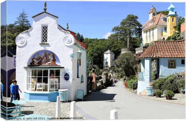 Portmeirion attraction, Wales. Canvas Print by john hill