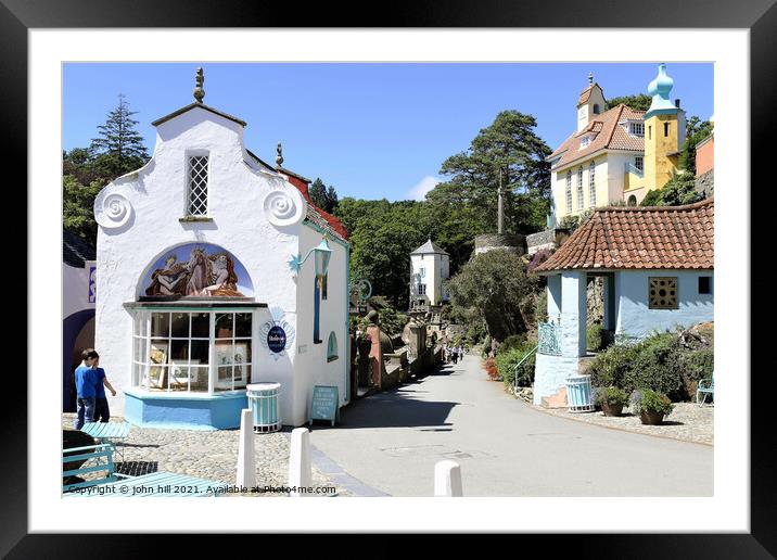 Portmeirion attraction, Wales. Framed Mounted Print by john hill