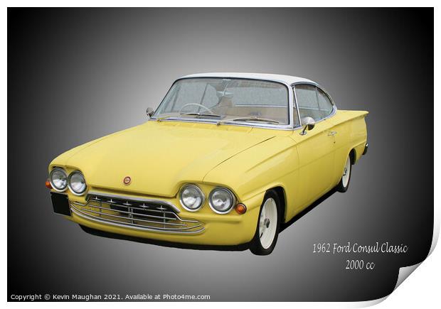 1962 Ford Consul Classic Print by Kevin Maughan