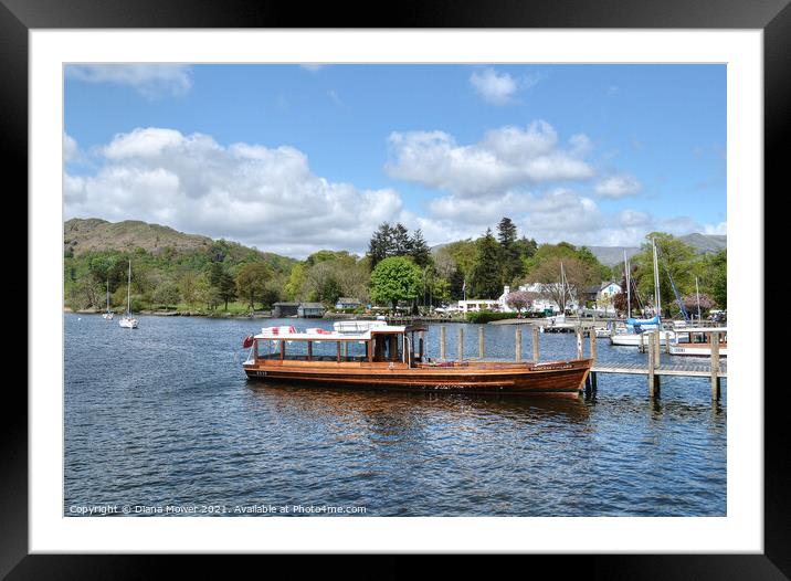 Windermere Jetty at Ambleside Framed Mounted Print by Diana Mower